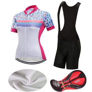 Racing Sets 2023 Summer Lycra Ropa de bicicleta Mujeres BIB Shorts Moda Ciclismo Jersey Set Sport Suit Ropa de bicicleta femenina Skinsuit Dress Kit