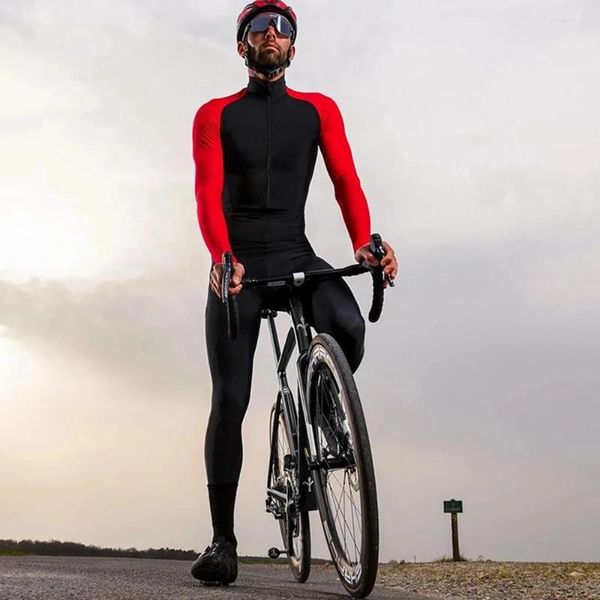 Ensembles de course 2023 Hiver Zootekoi Cyclisme Lycra Skinsuit Manches longues / pantalon Maillot de vitesse une pièce Combinaison Mono Ciclismo Invierno Jumpsuit