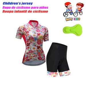 Ensembles de course 2024 Girls de haute qualité pour enfants cyclistes Vêtements d'été Girls à manches courtes Jersey Set Vêtements de vélo