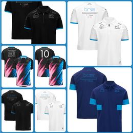Racen sets 2024 Nieuwe Formule 1 F1 Racing Desse Competition Team Edition Team Polo T-shirt korte mouwen Summer Mens T-shirt