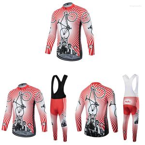 Ensembles de course 21 Chemise pour hommes Vêtements de cyclisme Faizane Costume d'automne et d'hiver Veste mince Vélo Haut de gamme à manches longues Équipe professionnelle Bib