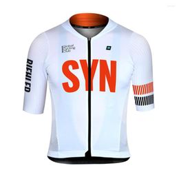 Racesets Biehler Syn Cycling Jersey Summer Team Road Bicycle Tops Ademend shirt Short Short Sleeve Quick Dry