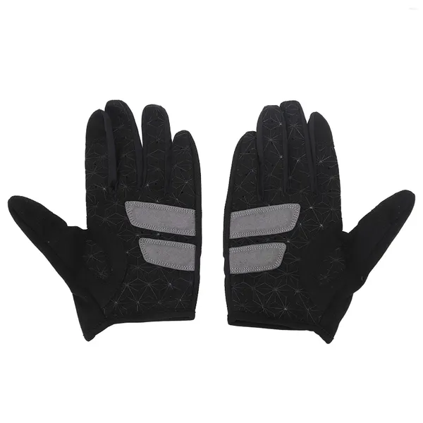 Ensembles de course Gants de vélo Cyclisme Léger Coussin mince Tissu de serviette réfléchi Double doigt SBR Palm Pad pour vélos de route