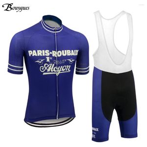Racing sets Classic Cycling Jersey heren met korte mouwset Outdoor Sport Road Bike Clothing MTB Hoogwaardige shorts Gel Pad Bicicleta