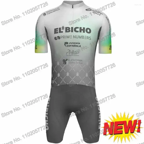 Sets de carreras El Bicho Prime Números 2024 Cycling Jersey Set de verano Camiseta para bicicletas de ropa de verano