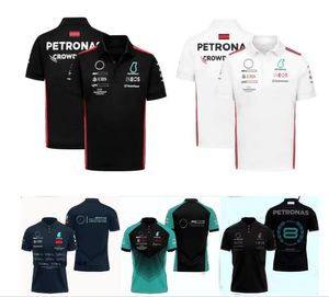 Ensembles de course F1 Formule One Racing Polo Suit Summer Summer Shirt à manches à manches Même style Personnalisation