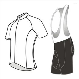 Racing Sets Factory Custom Ciclismo Jersey DIY Manga corta 19D Gel Pad Bib Shorts Bike Team Hombre Mujer Bicicleta Traje