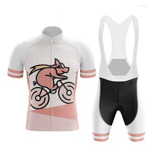 Ensembles de course maillot de cyclisme drôle ensemble 2022 été à manches courtes vêtements respirants séchage rapide hommes vêtements de VTT