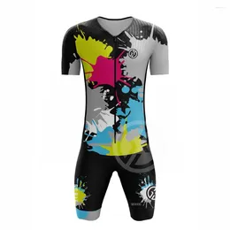 Ensembles de course gcbig triathlon jersey masque de haute qualité lycra boby costume de vélo de route pour vélo de route natation skinsuit ropa ciclismo combinaison