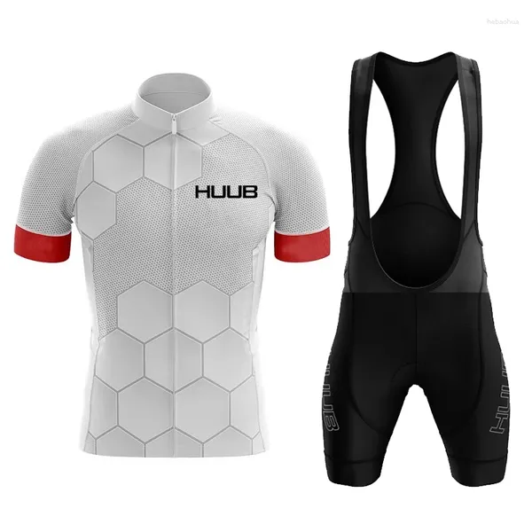 Sets de carreras Huub Man Cycling Jersey Set 2024 Summer Clothing MTB UNIFORMA CONDIVO BIB CHICA Bike Hombre