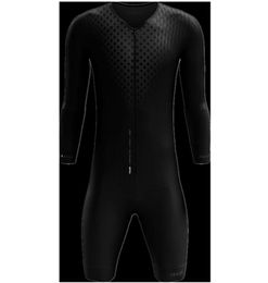 Ensembles de course HUUB Triathlon Costume Wattbike Team Vêtements Hommes Cyclisme Skinsuit VTT Vélo Combinaison Été À Manches Longues Collants Ensemble Rop3410334