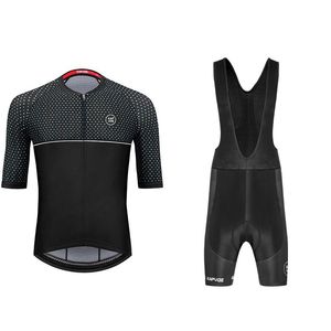 Racing Sets Kapvoe Cycling Jerseys Pants Mens Breathable Short Sleeve Bicycle Clothing Sunscreen Suits Set MTB Road Bike Team UniformRacing
