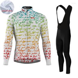 Racing sets Lairschdan 2023 Winter Keep Warm Man Cyclist Outfit Bicycle Cycling Jersey MTB Mountain Bike Clothing Tenue Cyclisme Homme Hiver