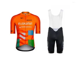 Ensembles de course Laser Cut 2024 Euskaltel Team Short Cycling Jersey Wear Wear Ropa Ciclismo Bib Shorts