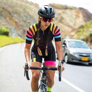 Racesets uit één stuk pak triatlon sportfiets sexy strakke dunne korte mouw lopen zwempak toevoegen vetverhoging custom