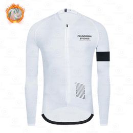 Racing Sets PNS 2021 Winter Thermal Fleece Fietsen Lange Jerseys Pas Normale Studio's Heren Warm Jacket MTB Kleding Ropa Ciclismo