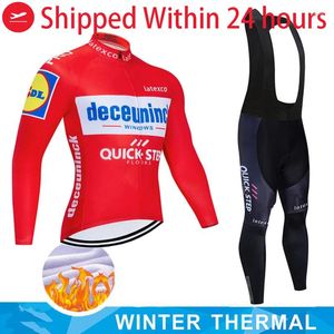 Ensembles de course rapide étape hiver manches longues cyclisme maillot ensemble équipe RC hommes vélo de route uniforme thermique polaire vtt Cycle bavoir pantalon costume