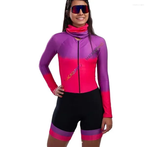 Racing Sets Red Kafiwomen's Cycling Monkey Summer Long Suit Full Bike Tenfit Jersey Gel Cyclist Pantal