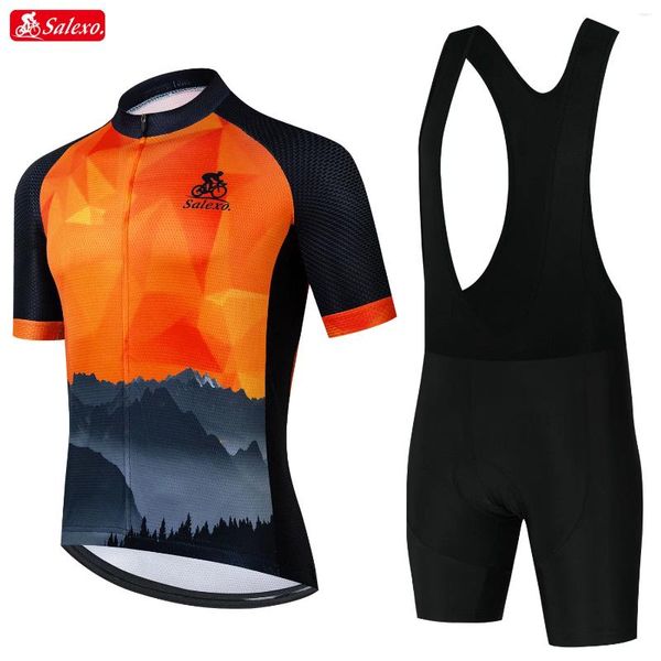 Sets de carreras Setxo Men's Cycling Jersey Set 2024 Summer Sweet Bicycle Ropa MTB Babero Shorts ROPA Ciclismo Triatlón