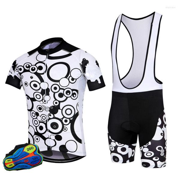Ensembles de course vente hommes été cyclisme costumes hors route vélo vêtements Protection solaire vélo uniforme équipe à manches courtes maillots