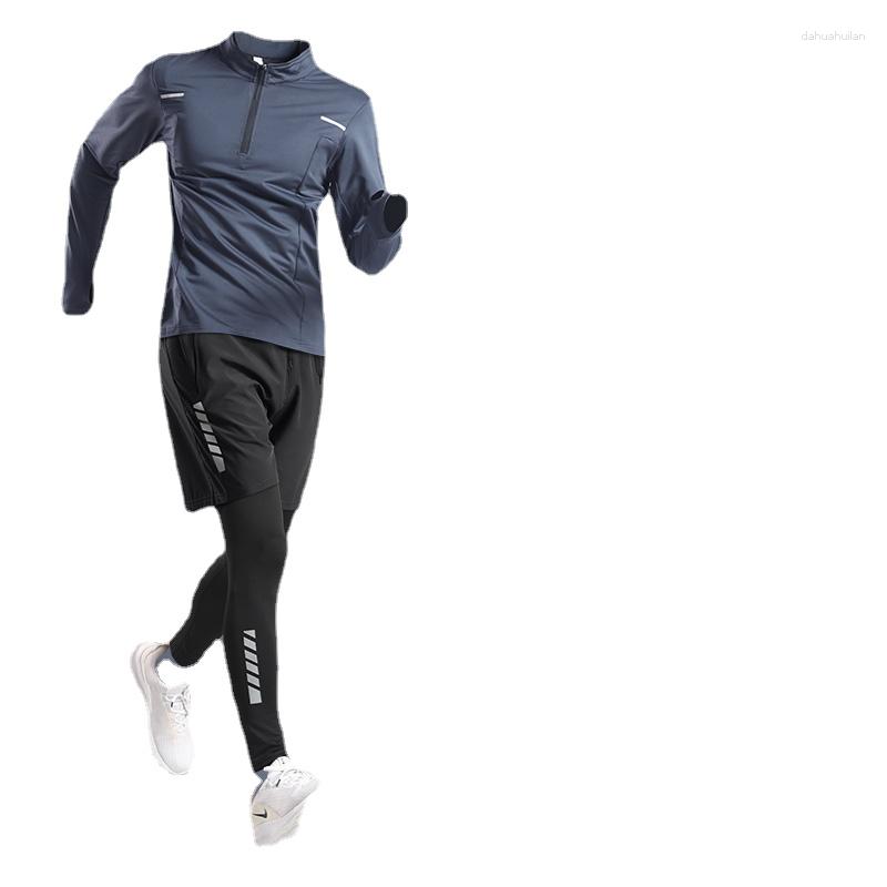 Racing sätter Sports Suit Men träningskläder snabbtorkande cykelrum våren och höst basket kör tight träning