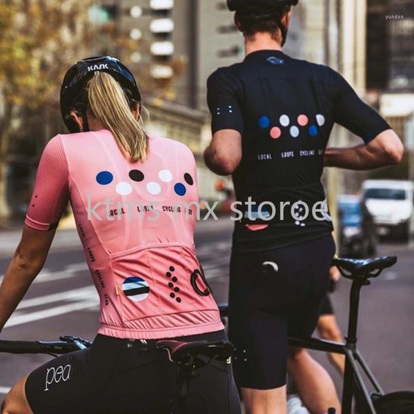 Conjuntos de carreras, traje de ciclismo de equipo para mujer, camiseta de manga corta de malla de aire 2023 y pantalones cortos con almohadilla de Gel 9D, ropa transpirable para bicicleta