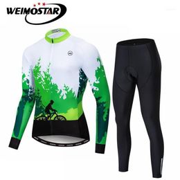 Ensembles de course US Bike Jersey à manches longues 2022 Pantalons de cyclisme Costumes Hommes Route VTT Vélo Haut Bas Maillot Ropa Ciclismo Vêtements