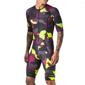 Ensembles de course Wattie Ink Cyclisme Triathlon Costume Body pour hommes Vélo de route Collants courts Séchage rapide One Piece Speedsuit