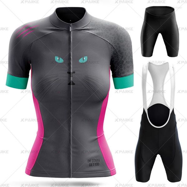 Ensembles de course femmes cyclisme vêtements vélo maillot ensemble femme Ropa Ciclismo fille Cycle tenue décontracté vélo de route bavoir court pantalon Pad