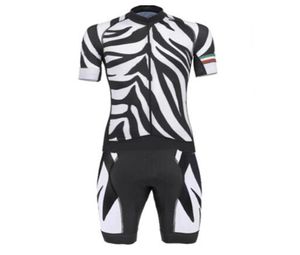 Racing Sets Zebra Patroon Cool Men039s Korte Mouw Jumpsuit Triathlon Pak Ropa Ciclismo Set Maillot Fietsshirts Kit Skins5660762