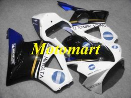 Kit de carenado versión Racing para HONDA CBR900RR 954 02 03 CBR 900RR 2002 2003 ABS Blanco negro azul Juego de carenados + regalos HE10