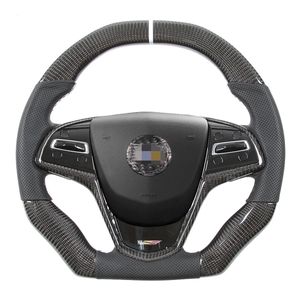 Racing wielen aangepaste auto interieur accessoires koolstofvezel stuurwiel voor Cadillac ATS