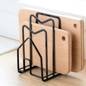 Rackplankstand Stand Multi -Layer Space Saving Rustproof Cutting Board Practical Kitchen Organizer Pot Lid Holder Iron Art Home WF 240407