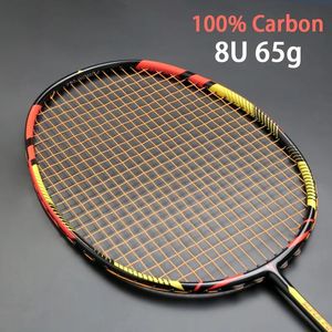 Badets Badminton RACKETS Ultralight 8U 65G Carbon Professional Raquet Strings Bag Multicolor z Force de velocidad RAKET RQEETA PADEL 22 3