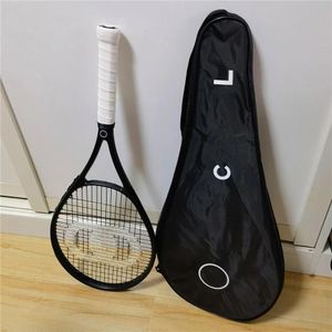 Rackets CHANNEL Spalding Koolstofvezel Tennisracket Rackets Uitgerust Bal Tashoes Mode Luxe Ontwerpers Grip Countervail luxe Gif