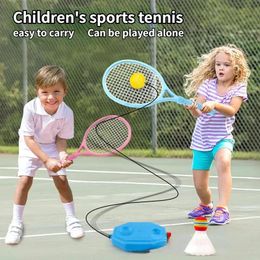 Raquetas Raquetas de tenis 1 par Raqueta de bádminton de tenis para niños Niños Palying Badminton Principiante Accesorios de juego para padres e hijos para jardín de infantes Pr