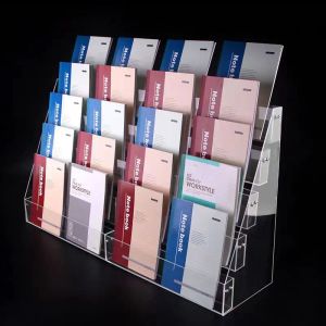 Rekken 26-laags acryl boekendisplaystandaard Bureau Boekenplank Opbergrek Krantenhouder Tijdschriftenrek Afwerking Displayplank