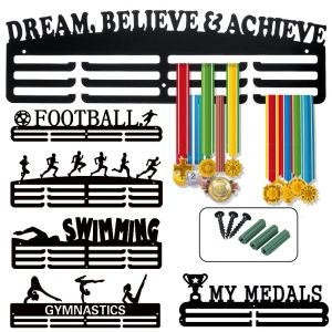 Rekken 30 Type MultiStyle Medaille Hangende Houder Rack Hanger Beugel Muurhaken Kantoor Decor Ijzer Triathlon Hardlopen Sport Uitdaging Thuis