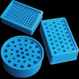 Racks 34/38/96 trous 0,2 / 1,5 / 2 ml Round Rectangle Blue Plastic Laboratory Centrifuge Tube PCR Ice Freezer Rangement Boîte