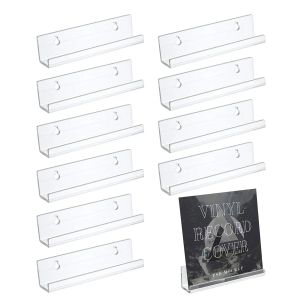 Racks 6 / 10pcs étagères acryliques pour disques du support mural étagère disque