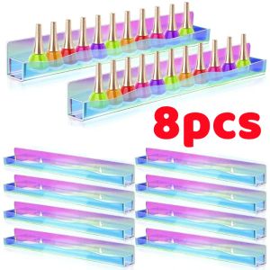 Racks 8pcs Rainbow Acrylique Record Strike Stand Wall Murd Record Haters pour l'album Display Rangement Rack