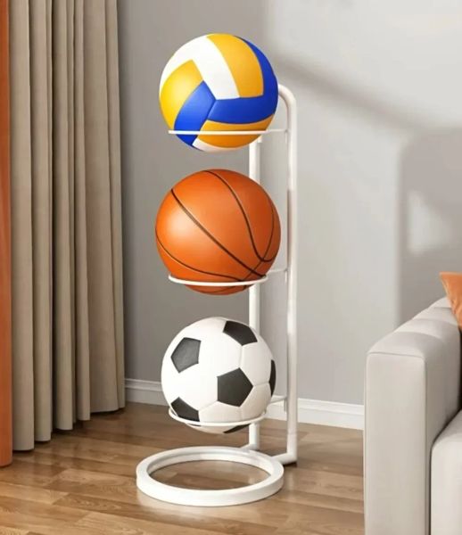 Racks Niños Baloncesto Rack de almacenamiento Portable soporte vertical Put Space Ball Space Save Football Volleyball Display Balls