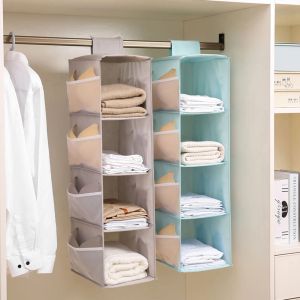 Racks en tissu suspendu étagères avec poches latérales Oxford Cloth Vêtements Sous-vêtements Bra Holder Stockings Armoire de rangement Organisateur de suspension