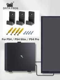 Racks Data Frog 3pcs / Set Mur Moup de la console PS4 Console Host Rack Storage Support support pour PS4 Pro / PS4 Slim Accessoires 2023