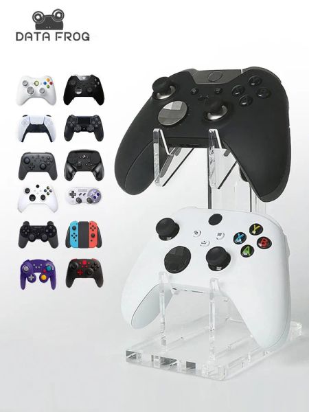 Racks Data Frog Titular del controlador de juego dual para PS5/PS4/PS3 Mango de juego Soporte de la pantalla de la pantalla del soporte para Xbox One/Serie X