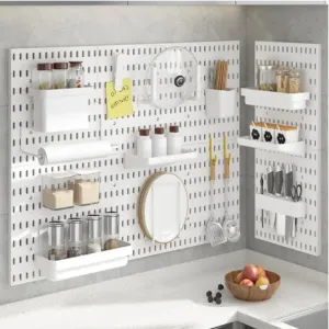 Rekken DIY Muur Pegboard Accessoires Hangende Plank Opberghaken Muur Organizer Geen Ponsen Ambachten Organisatie Voor Garage Keuken Kamer