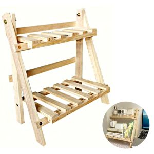 Étagères de rangement en bois à Double couche, étagère de rangement de papeterie, étagères de rangement pour pots de fleurs, supports d'armoires de cuisine, étagère à épices