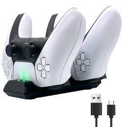 Rekken met dubbele basis Fast Charger Wireless Controller Charging Dock Station USB Typec voor Sony PS5 Joystick voor PS5 Gamepad -accessoires