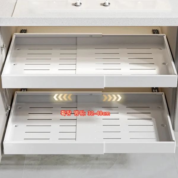 Racks Kitchen Storage Rack avec rails de glissière Tyroir de tirage d'éclair