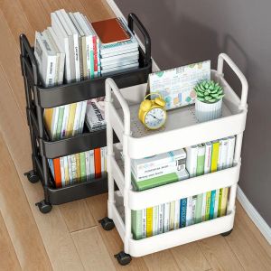 Racks Support de stockage Mobile chariot Snack livres légumes cosmétiques support de stockage d'étage avec roues salle de bains cuisine maison organisateur outil